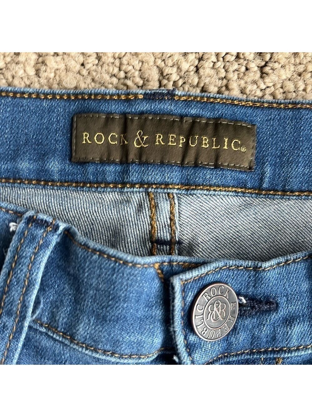 Rock & Republic Banshee High Rise Bootcut Jeans Dark Wash Size 4 - Picture 7 of 15